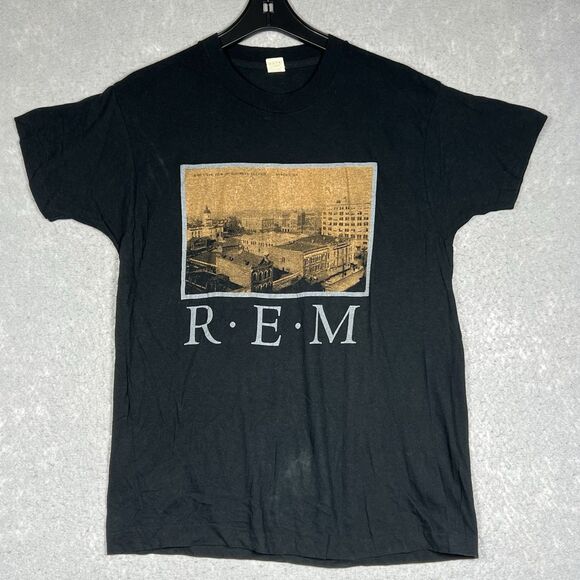 Vintage Original 1980s REM Birds Eye Athens Georgia Shirt XL SINGLE STITCH